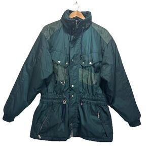 Retro VTG NEVICA  Ski Snowboard Jacket  RECCO Sz 38‎ M Teal